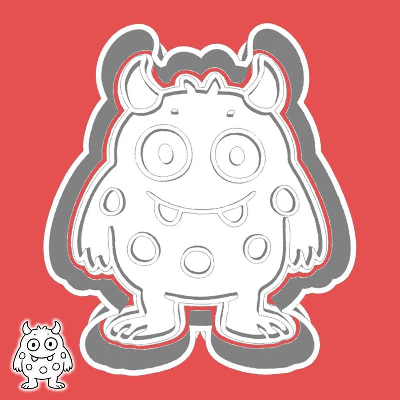 Cute monsters cookie cutters - spotty wotty monster