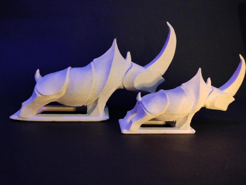 Abstract Rhino sculpture