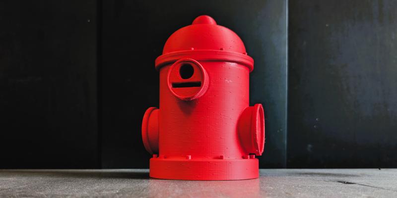 Fire department piggy bank: Perfect for professional & volunteer fire departments / Above ground hydrant / Hydrant