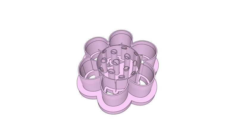 Pickleball Flower Clay Cutter - 25, 30, 35mm