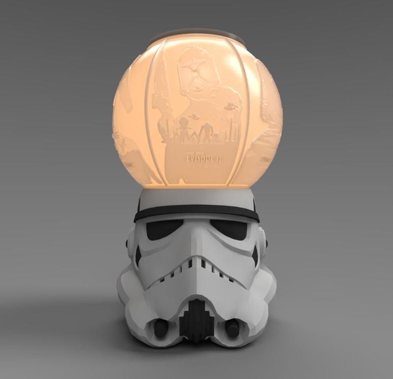 Stormtrooper Star Wars E27 lamp Lithophane