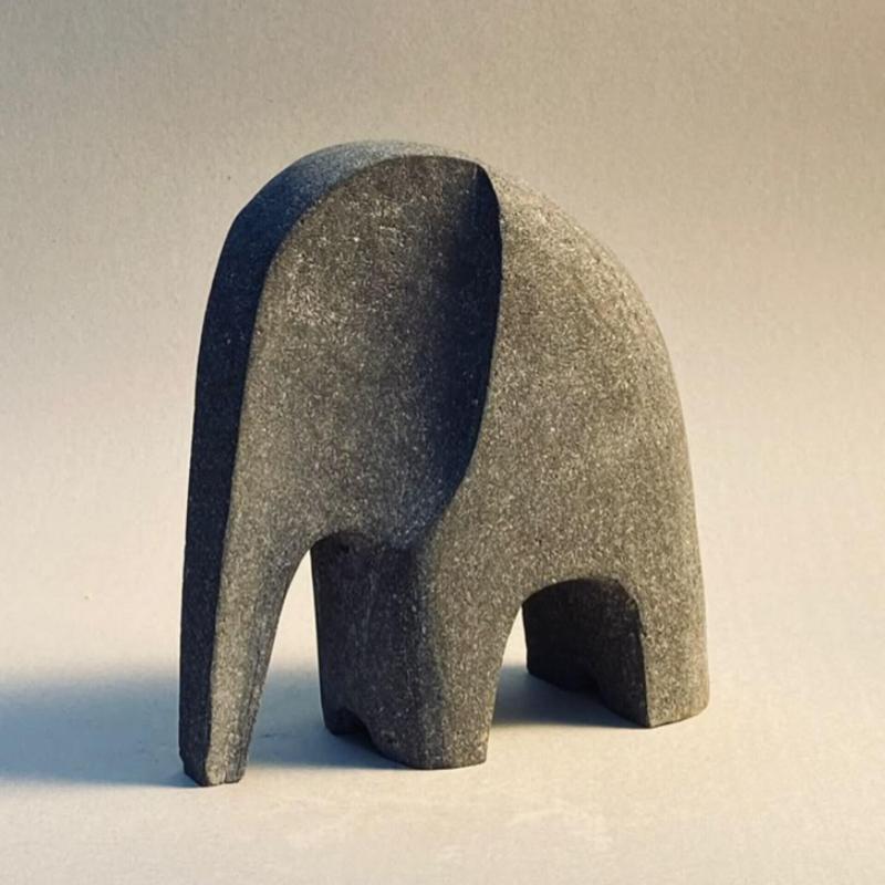 Minimalist Elephant Statue - 3D Printable Decorative Sculpture