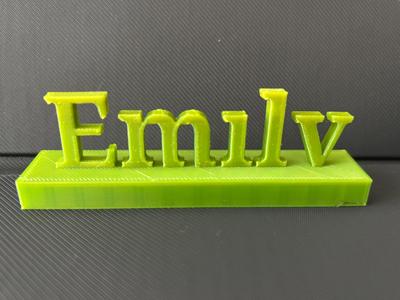 Nameplate Emily 