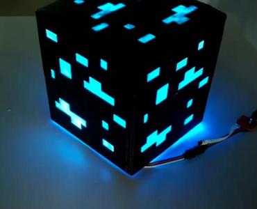 Minecraft cube lamp