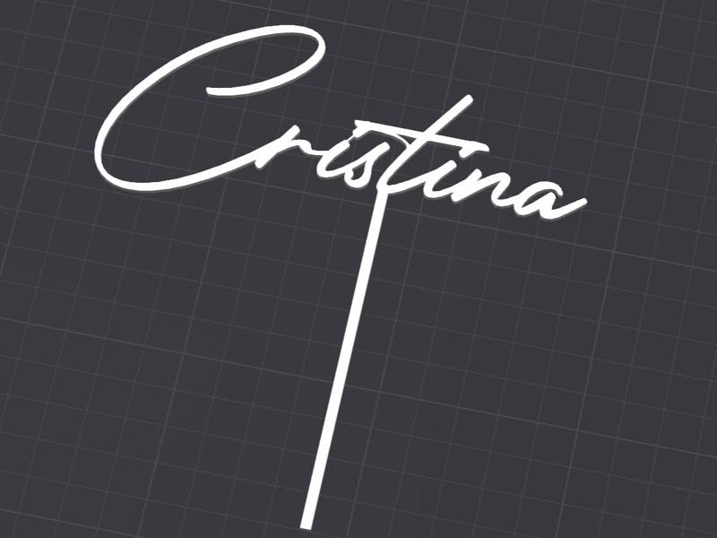 Cristina  - Birthday Cake Topper