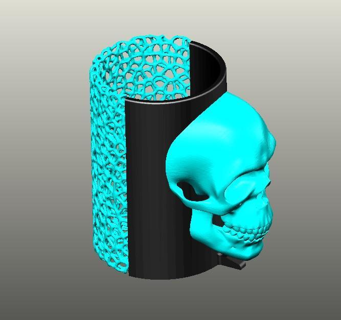 PORTA LAPICES SKULL (pencil holder skull)