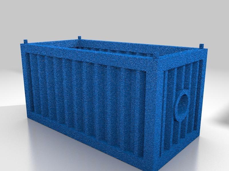 Shipping Container Mounted Water Wheel