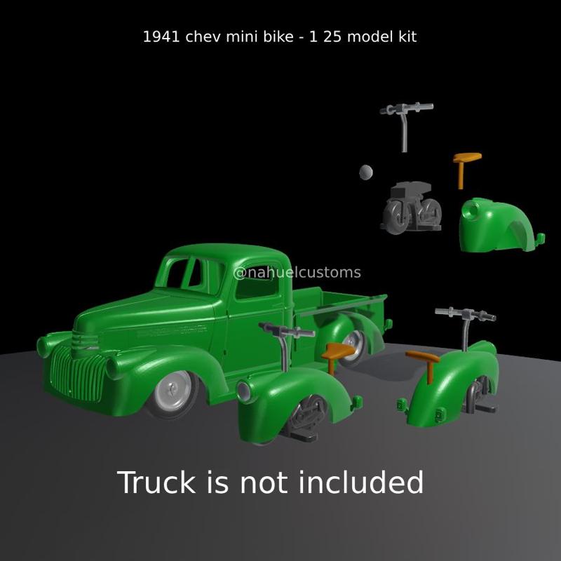 1941 chev mini bike - 1 25 model kit