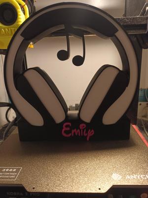 Headphones with note led lamp