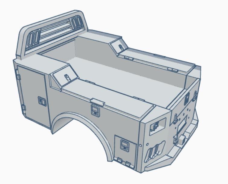 1/10 scale CEN F450 Single wheel Trademaker work bed