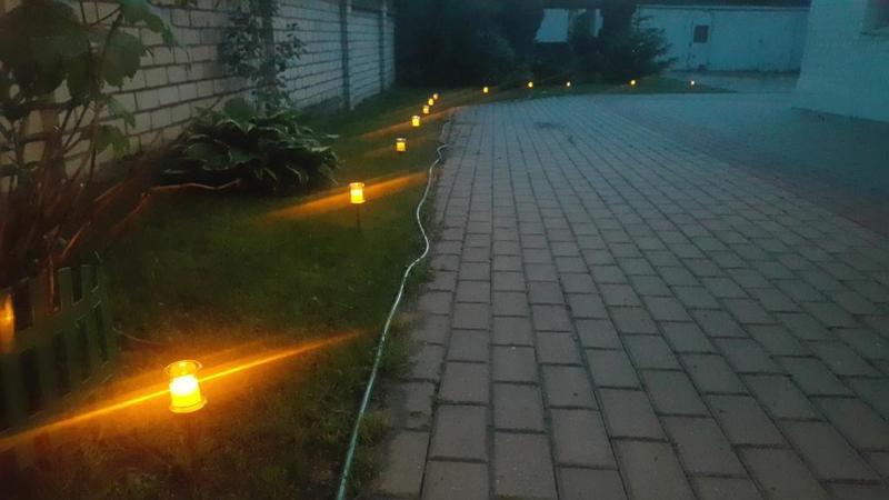 Garden Lights from baby food cans