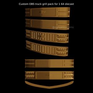 Custom OBS grill pack for 1 64 diecast