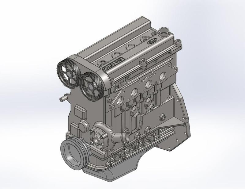 Ford Zetec Engine Scale Model