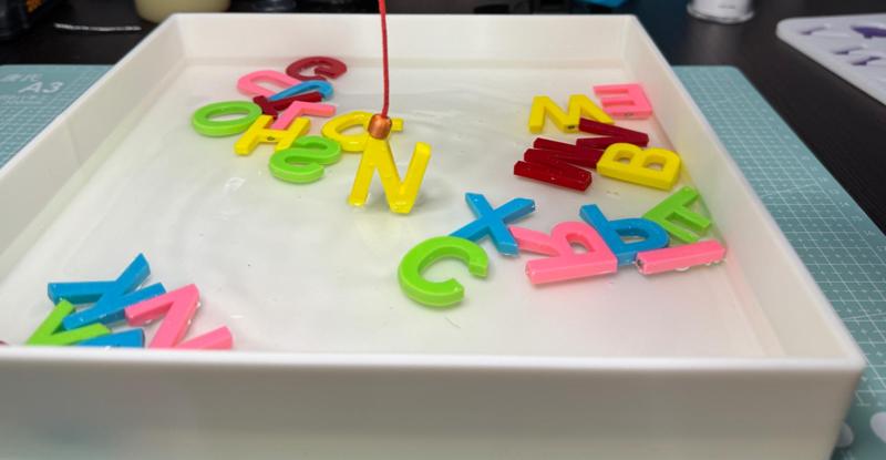 Alphabet fishing with magnet