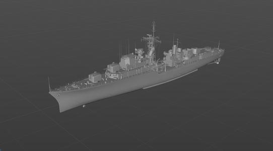 Australian Vampire II destroyer 3D model material