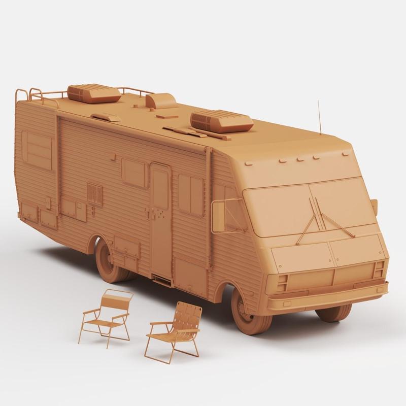 Fleetwood Bounder 1986 + chairs