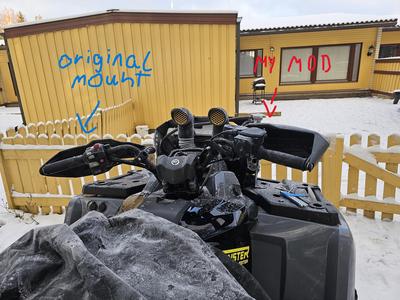 Lift the CF Moto hand guards