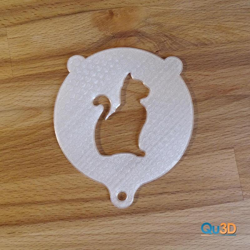 Stencil for latte, cappuccino, baking, cat