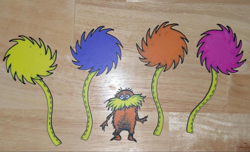 Lorax and Truffula Tree Magnets
