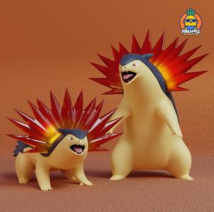 Pokemon - Typhlosion with 2 poses