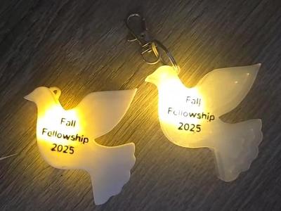 Light-Up Dove Keychains
