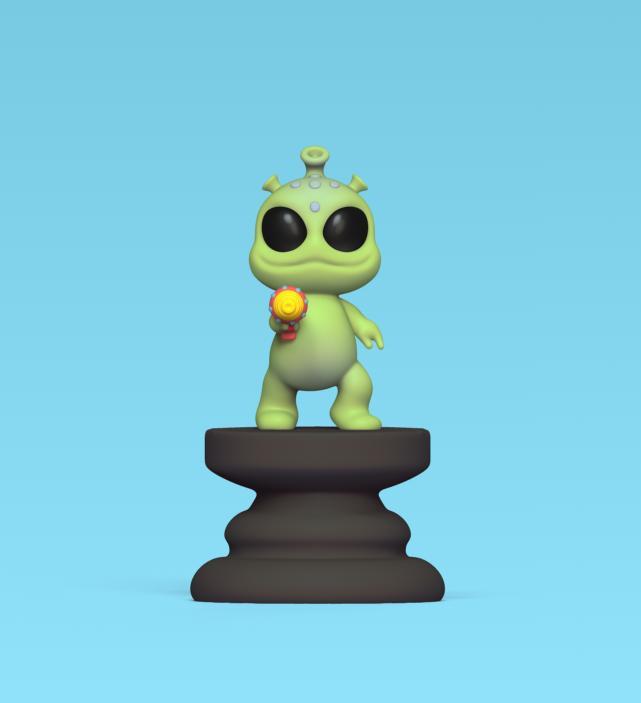 Space Chess - Warrior Alien - Pawn