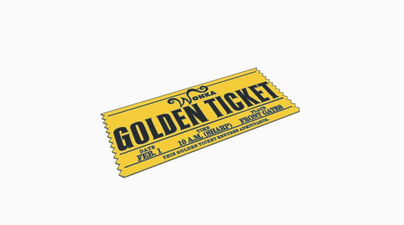 Golden Ticket Wonka chocolate factory