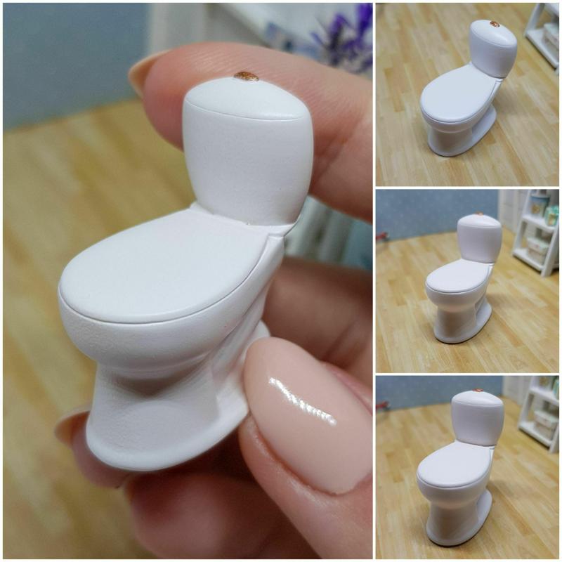 miniature dollhouse toilet