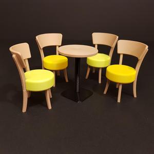Miniature Table and Chairs - Miniature Furniture 1/12 scale