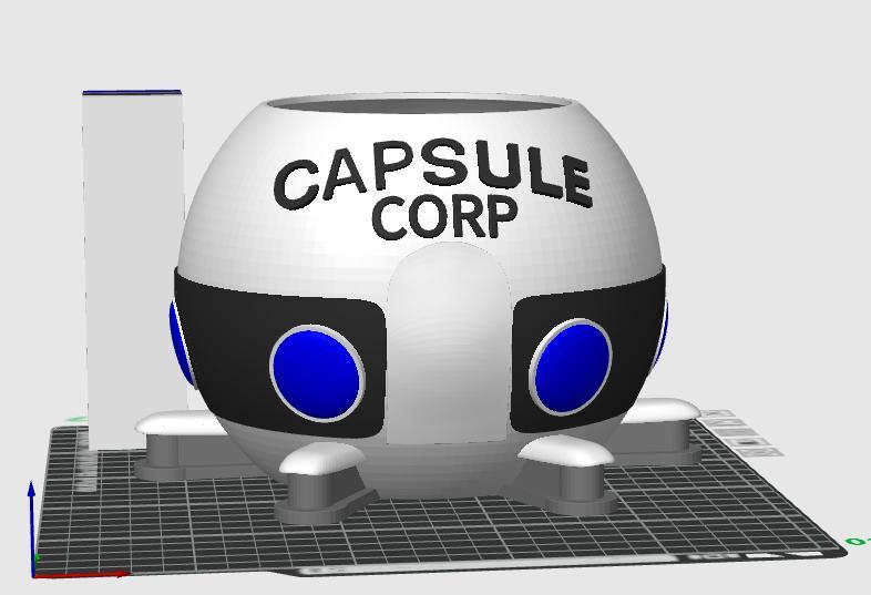 Capsule corp - Dragon Ball - Flowerpot - Anime - Decoration 4 colors 3mf