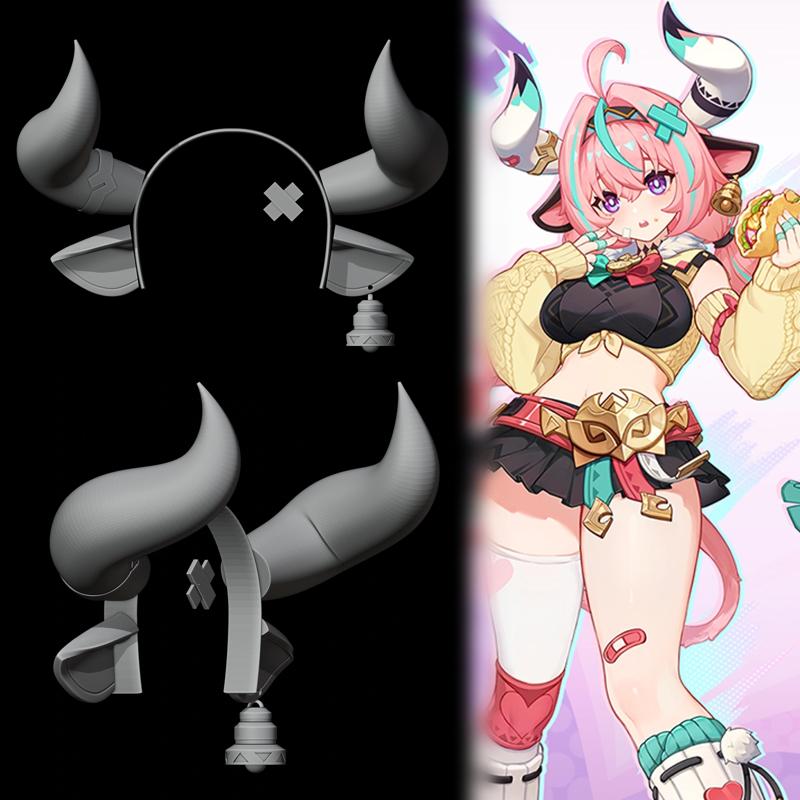 Varesa - Horns, Ears and Hairpin - Genshin Impact Cosplay Prop