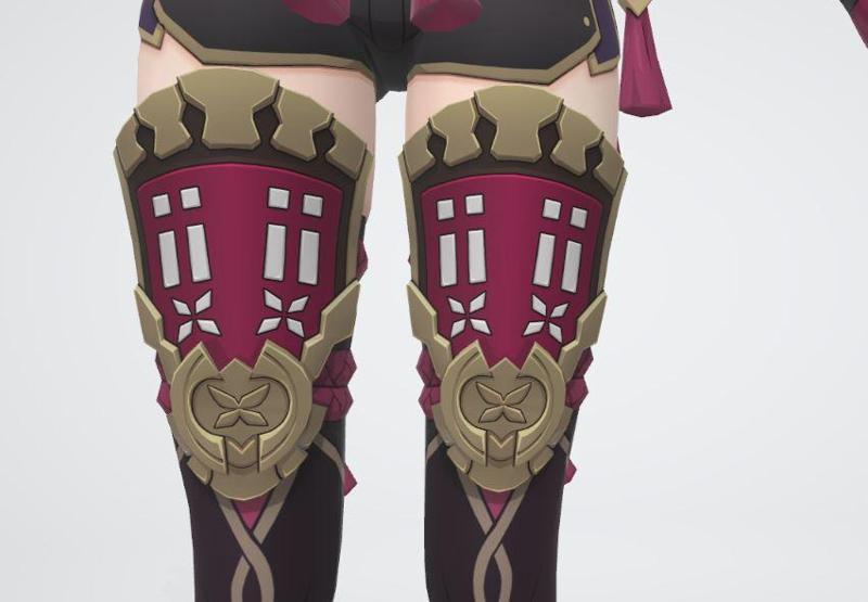 Kuki Shinobu cosplay leg guard | Genshin Impact