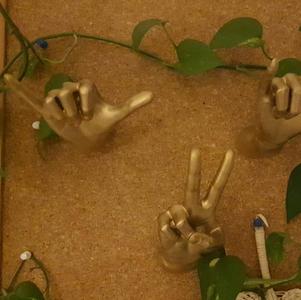 Gold Hands Jewelry Stand