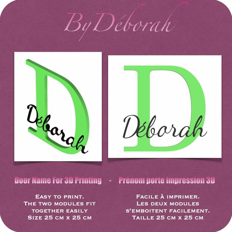 First name DEBORAH for bedroom door