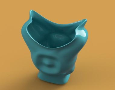King coat vase cup vessel holder v307 for 3d-print or cnc