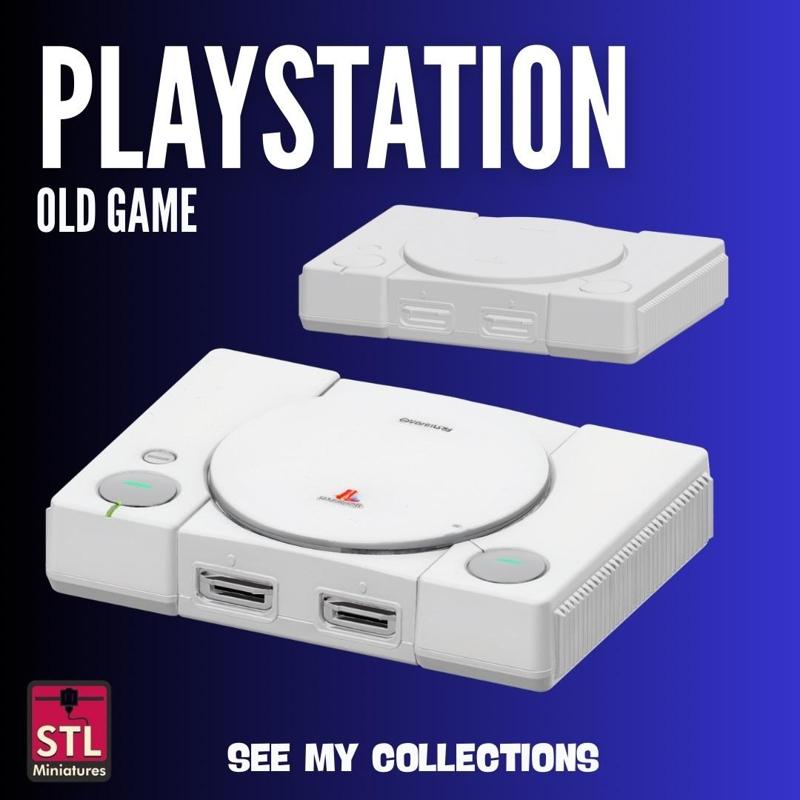 Retro Console Tribute – STL File Inspired by the Iconic PlayStation 1 – 3D Printable Gadget