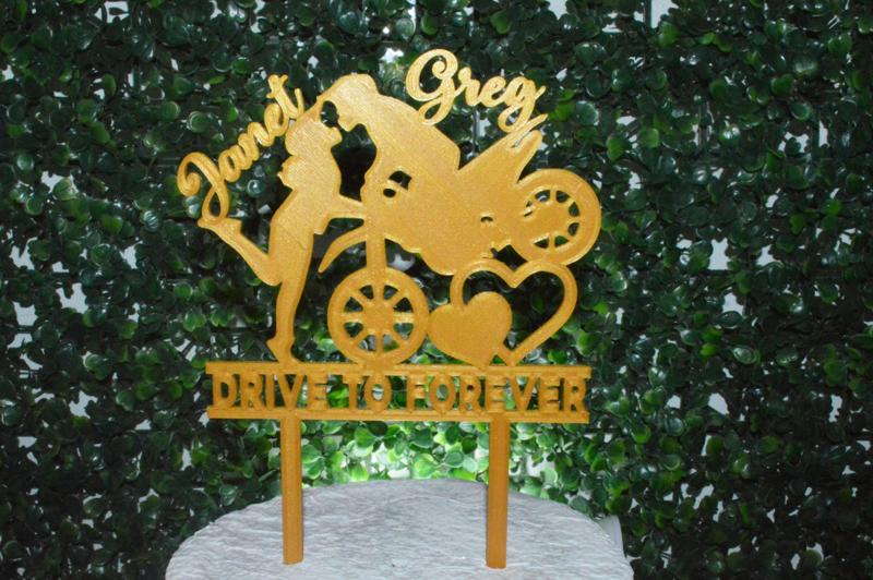 Wedding Caketopper (Motorbike Theme)