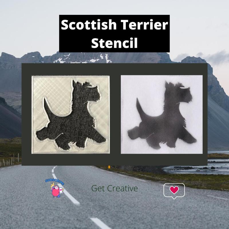Stencil Scottish terrier