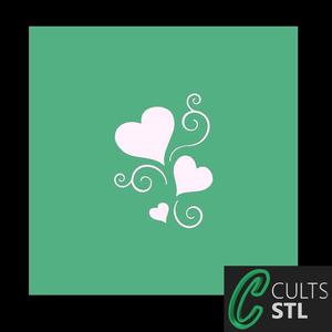 Stencil Coração - 10x10cm