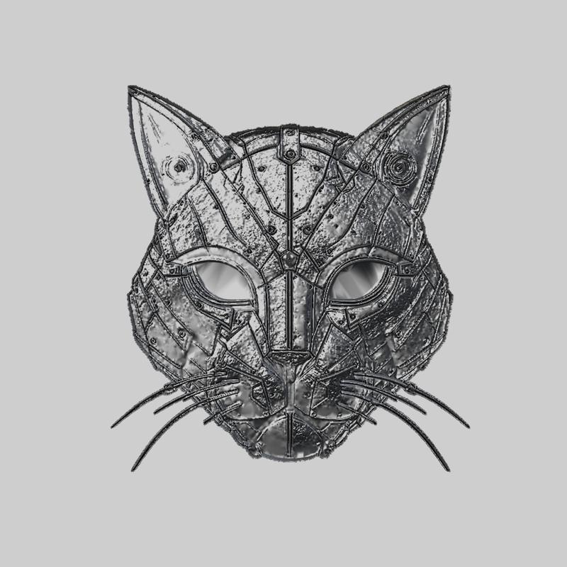 Cat Animal Metal Head