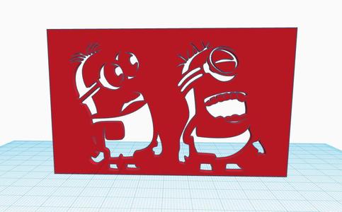 stencil Minions forkids (drawing template)