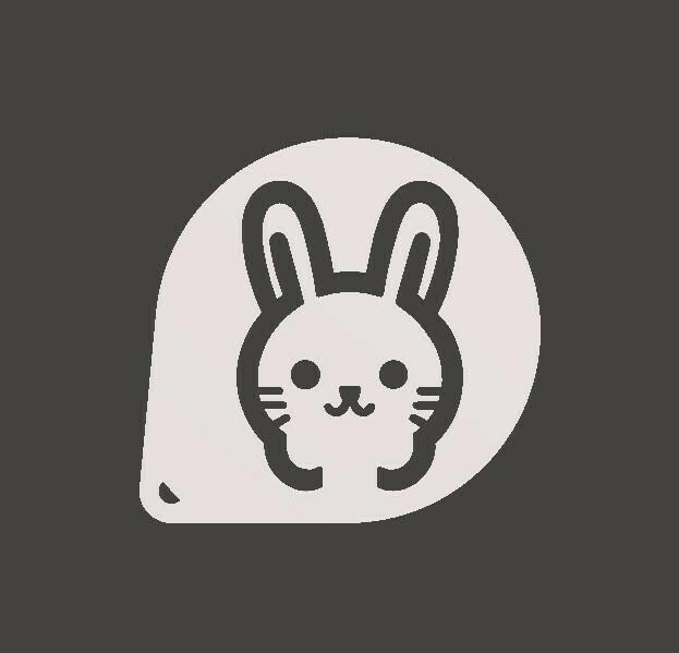 Free cute Bunny stencil