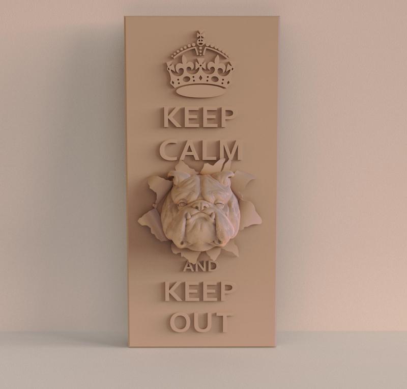 3D model STL Dog Panel