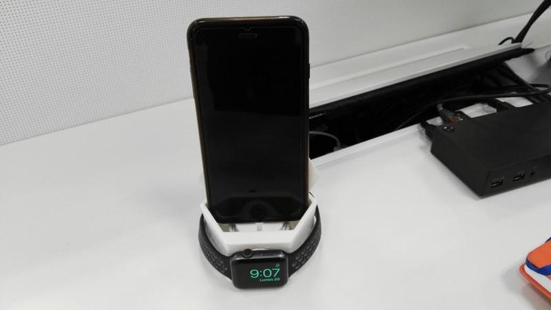 Dual dock charging station for Apple Watch and iPhone