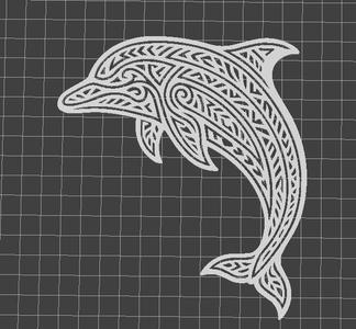Dolphin Polynesian style wall decoration