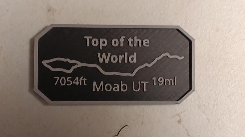 Maverick's Trail Badge Top of the World Moab Utah