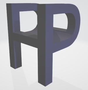 HP art combination letters 90° rotation