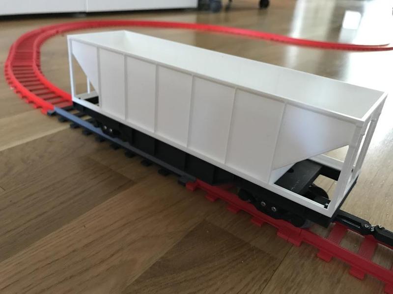 Open top hopper car addon for OS-Railway freight car chassi