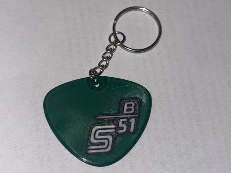 Simson S51 Side Cover Keychain