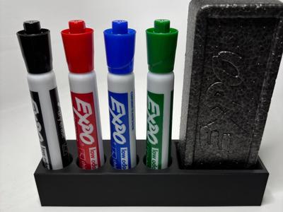 Top shelf marker rack for white board